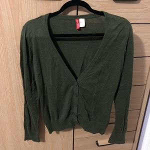 Olive Green Cardigan